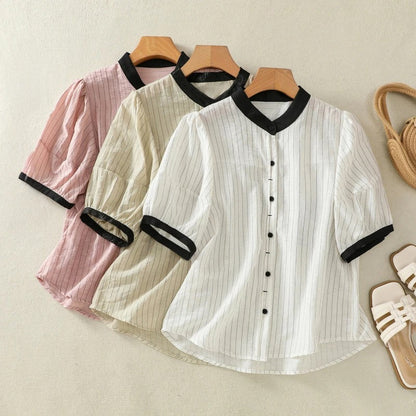 MIA LINEN BLOUSE