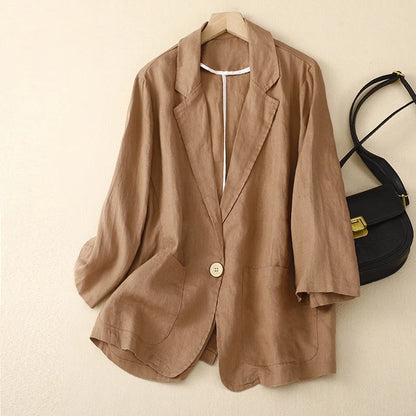 GIANNA LINEN BLAZER