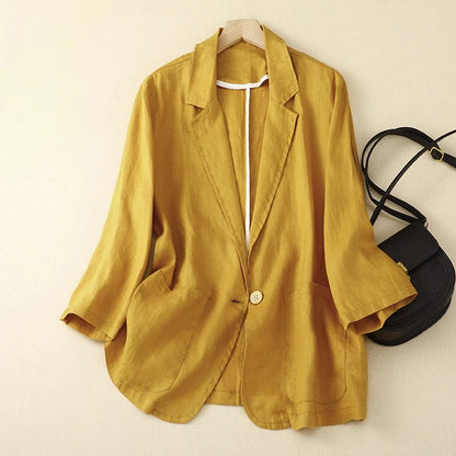 GIANNA LINEN BLAZER