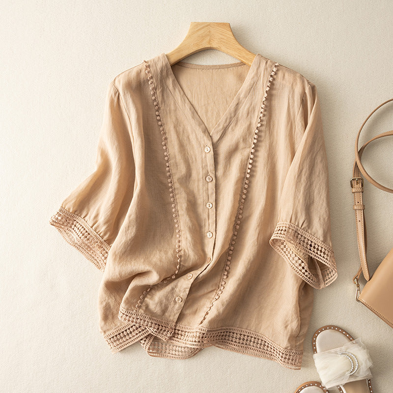 HARMA LINEN BLOUSE