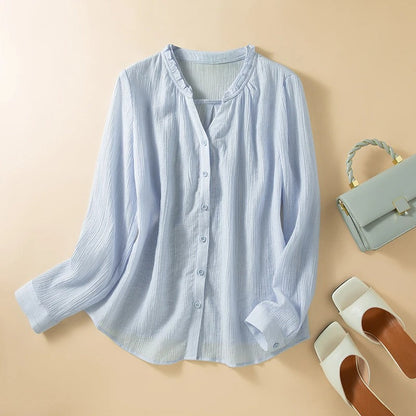 ANNA LINEN BLOUSE