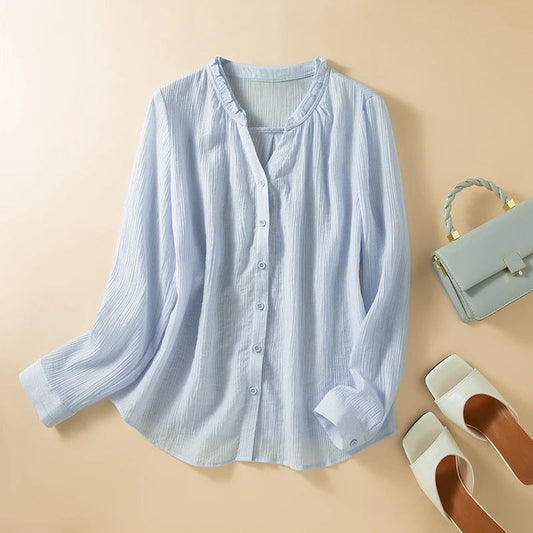 ANNA LINEN BLOUSE