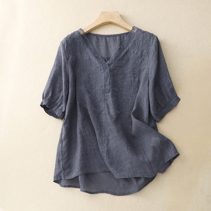 CELINA LINEN BLOUSE