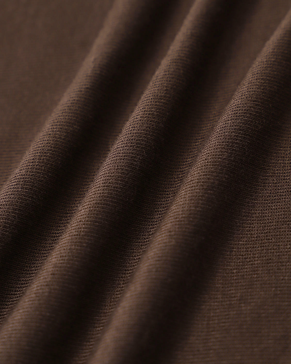 Brown Round Neck Slim Knit Tee