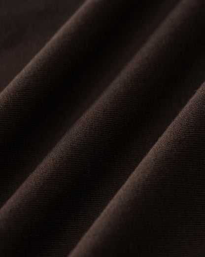 Brown Boat Neck Cap Sleeve Midi Dress
