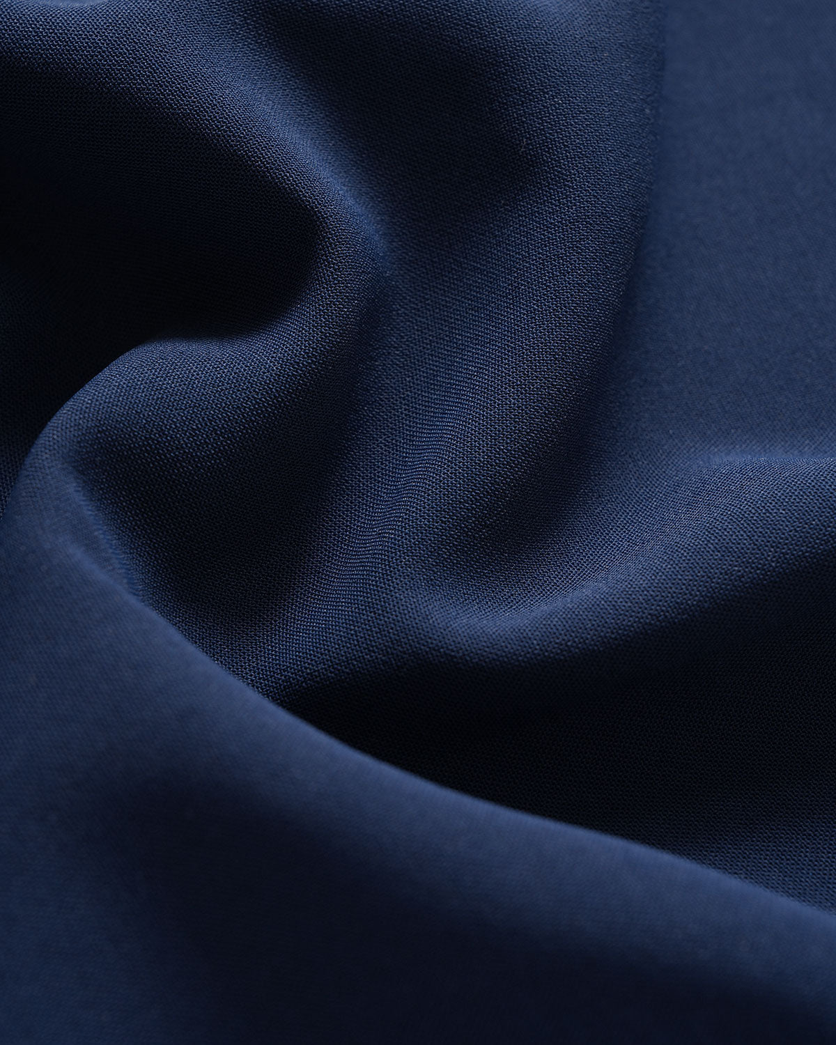 Navy Square Neck A-Line Shirred Midi Dress