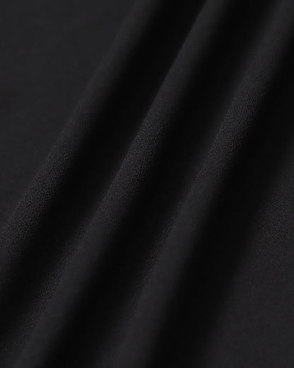 Black V Neck Chiffon Mini Dress