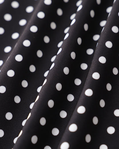 Black Polka Dot V-Neck Mini Dress